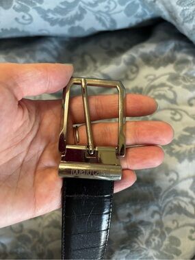 Roberto Cavalli black leather belt